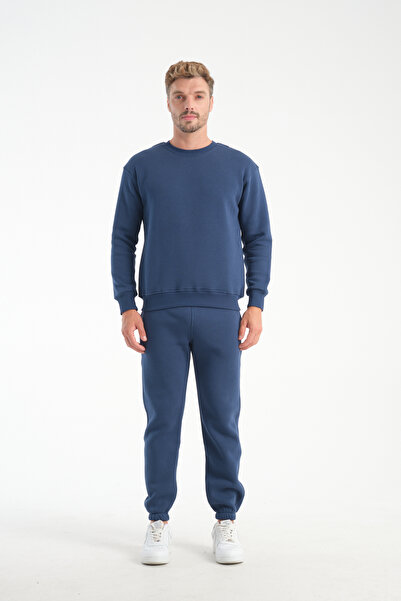 kaphone 10 Men's Pamulu 3 Thread Inside Fleece 0 Collar Tracksuit Set