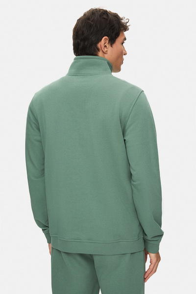 UCLA Leon Sage Green Half Zip Printed Standard Fit Men's Sweatshirt