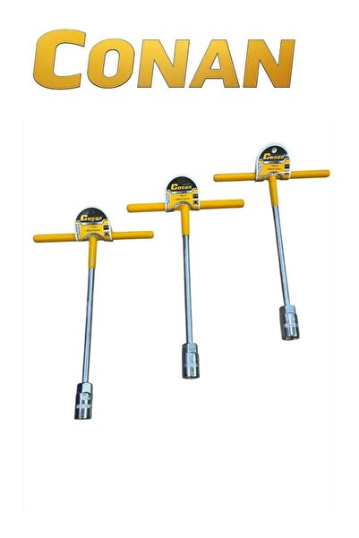 CONAN 3-Piece T-Handle Socket Wrench Set – 17/18/19mm, Long Shaft
