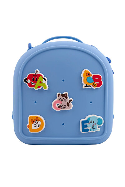 Acvila BubuBag Colorjoy Rucsac gradinita din silicon, cu charms, 19.5x9.95x20...