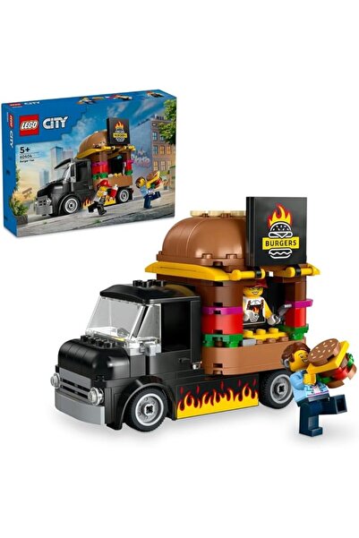 LEGO City Burger Van Building Set (60404) – Toy Food Truck Playset for Kids 5+