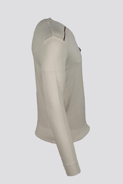 NCS Men's Knitwear Crew Neck Pocket Detailed White 3753