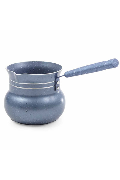 Kovar Granite Coated Milk Warmer with Handle- Blue