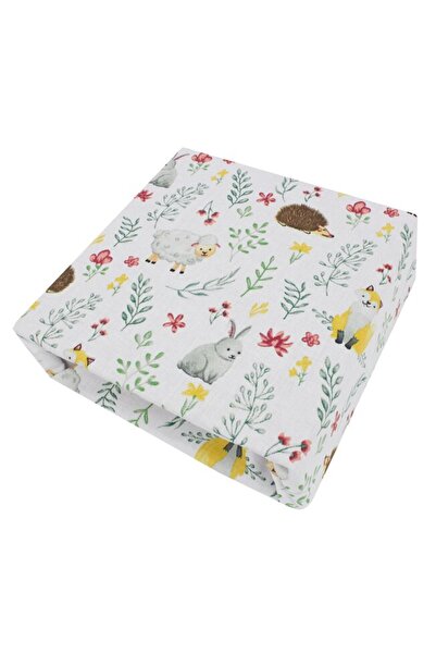 PRICHINDEL cearșaf cu elastic, pătuț, Forest, multicolor, 120 x 60 cm