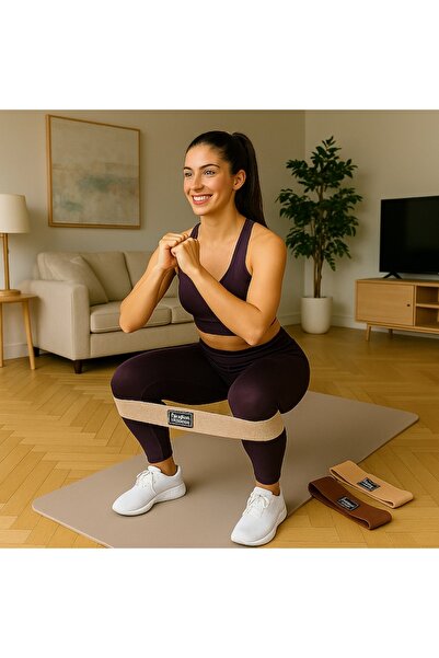 OEM Set of 3 textile resistance bands, for legs, buttocks, knees, home and gym training, yoga,