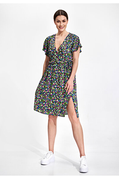 Figl Boho dress with Printed and Slit - M873 size S/M