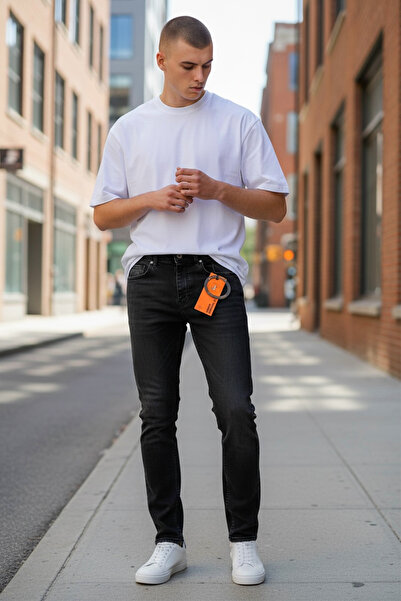 Denim Republic Men's Smoked Stretch Fabric Jeans Slim Fit Slim Fit