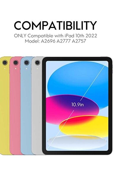 Generic iPad 10th Generation Keyboard Case with Arabic & English Keyboard, Backlight, Trackpad