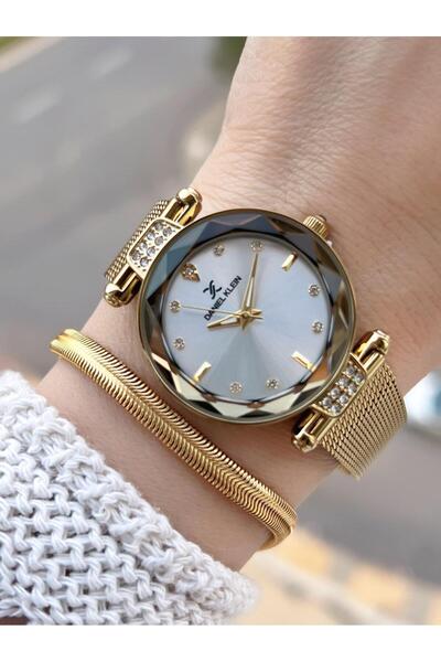 Daniel Klein Women's Wristwatch+Bracelet with Steel Strap 2 Years Warranty 3 Atm Water Resistant Bf.10981.2