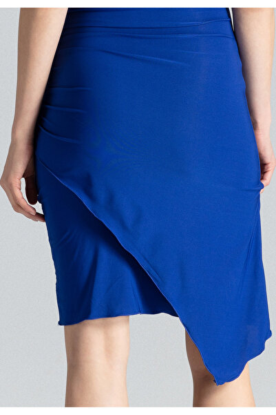 Figl Rochie de mireasă asimetrică - rochie elegantă de comuniune - rochie albastră M053 mărimea L