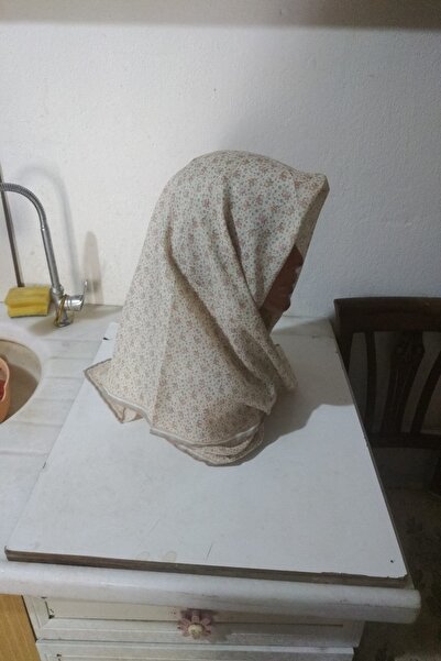 GÜZEL KAMAN غطاء رأس ناعم من لوسيل بلون بيج وبرتقالي بنقشة صغيرة، قطعة واحدة، عالي الجودة، مفيد وأنيق