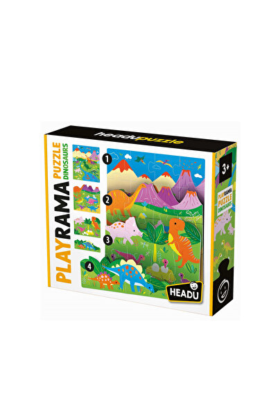 ileri grup لغز ديناصورات بلايراما من هيدو (3-6 سنوات) {لغز بتصميم الديناصورات)
