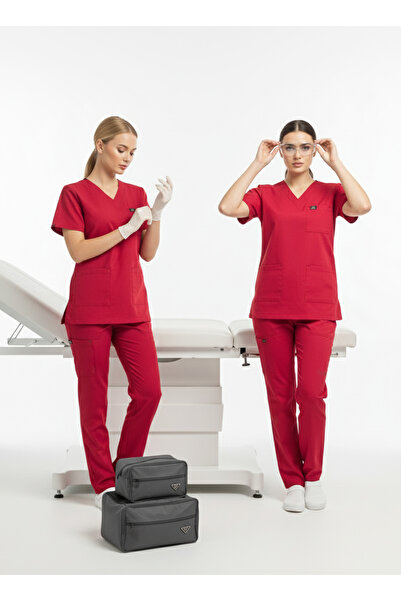 edy uniform زي جراحي أحمر من إي دي واي