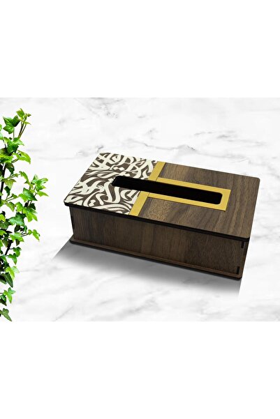 LAZORİAE Wood & Plexiglass Napkin Box 8*12*22 cm