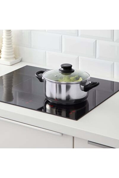 OEM 5-piece cookware set, glass/stainless steel