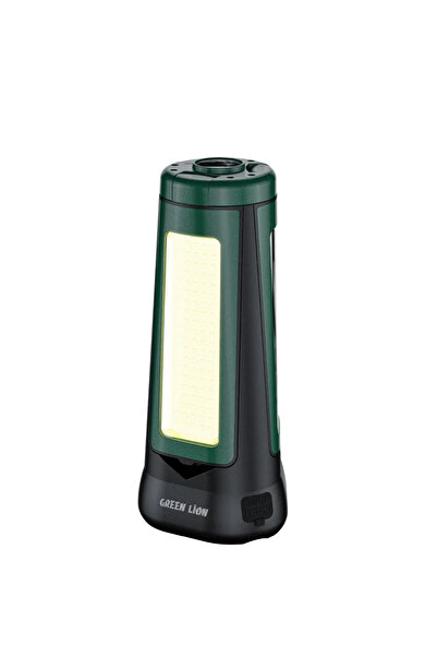 Green Lion Explorer Tripod 4500 Lumens Camping Light, 9000mAh, Type-C & Solar, Remote - Black