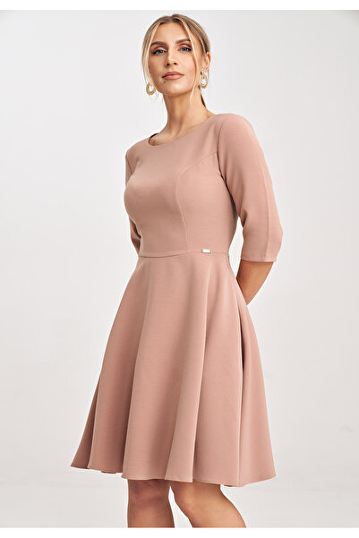 Figl Everyday flared midi dress, pink M1029, size L