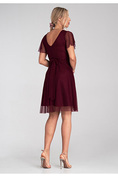 Figl Cherry red mesh dress - Party dress - Dress M1206 size S/M