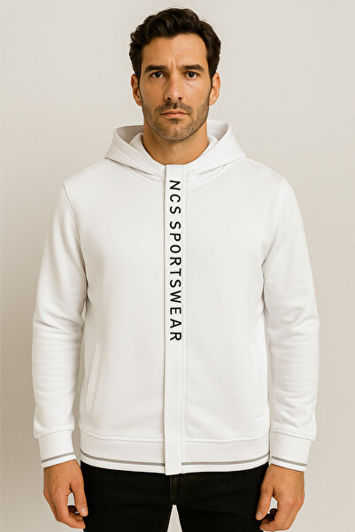 NCS Men's Sweatshirt Hooded White 1657