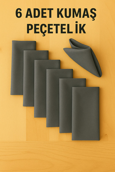 SADEN HOME 6 BAdet Organik Ham Amerikan Servis Ve Servis Peçetesi Sofra Sunum Takımı