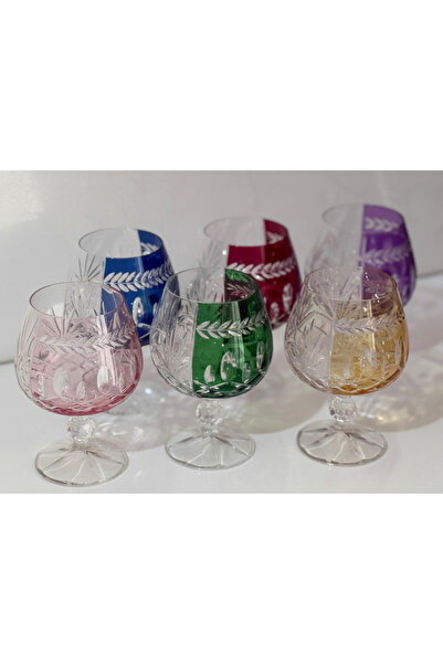 Elista Bohemia Crystal Glass Cup Lustered 250 Cc 6 Pieces