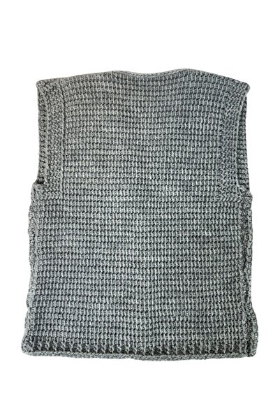 Uretti - Çiğdem 1390 2153 Hand Knitted Rabbit Patterned Knitted Vest - 1 - 3 Years Old