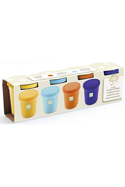 djeco 4 Tubs of Play Dough - Nature Colours