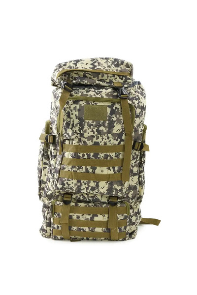 Kovar Camouflage Design Camping and Hiking Backpack with Front Zipper Compartment- Brown