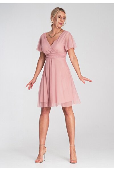 Figl Pink mesh dress - Party dress - Dress M1206 size S/M