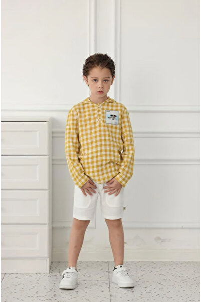 Alesaei-mondo tondo Boys' classic white shorts 4125