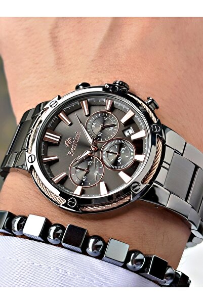 Bentini Men's Wrist Watch – Functional, Steel Band, Waterproof, 2-Year Warranty