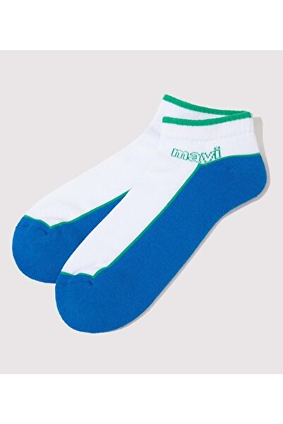 Mavi Logo Booties Socks Unisex Socks White