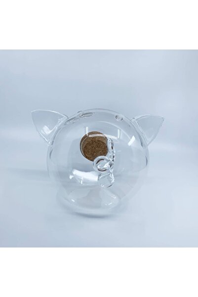 GOLDEN PIGS Pușculiță din sticlă GoldenPigs, Colecția STICLĂ, Transparentă, M