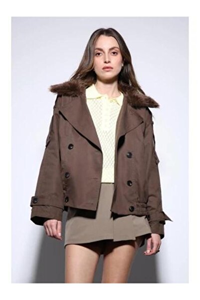 Bemore34 KÜRK DETAYLI NUBUK CEKET