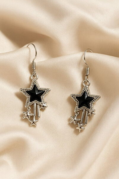 Gofeel أقراط عصرية متدلية على شكل نجمة سوداء