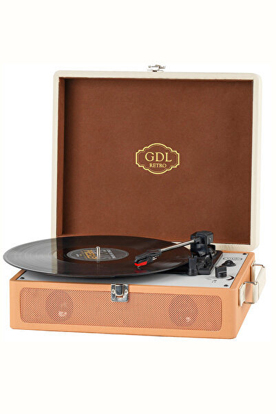 GDL Retro Çanta Pikap T417B - Krem (Bluetooth, Dahili Hoparlör ve Metal İğne)