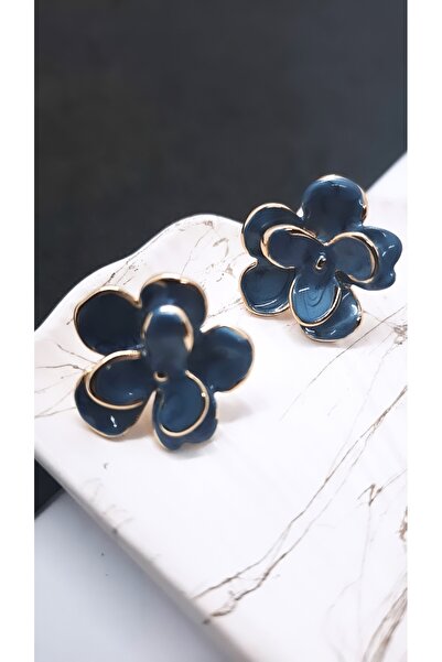 Serenity Bright Enamel Flower Steel Earrings