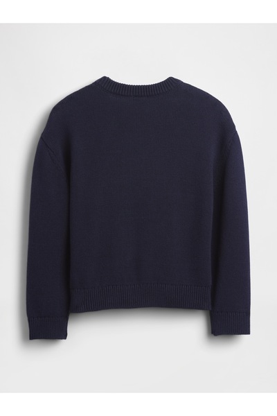 GAP Erkek Bebek Lacivert Bisiklet Yaka Kazak