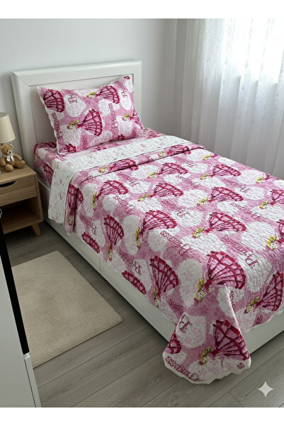 SURGUN ÇEYİZ Ultrasonic Sewing Single Bedspread (Including 2 Pillowcases 55X75)