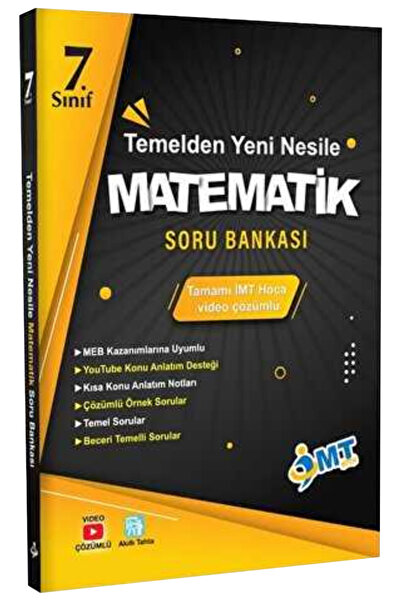 Tonguç Yayınları 7. Sınıf Temelden Yeni Nesile Matematik Soru Bankası İMT Hoca