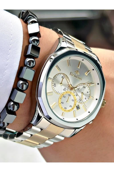 Bentini Men's Wrist Watch – Functional, Steel Band, Waterproof, 2-Year Warranty