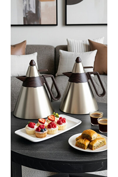 Generic 1 liter/700 ml tea and coffee thermos set with an elegant design