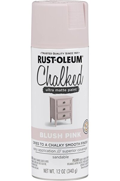 genernic Rust-Oleum 302594 Chalked Ultra Matte Spray Paint, 12 Ounce, Blush Pink