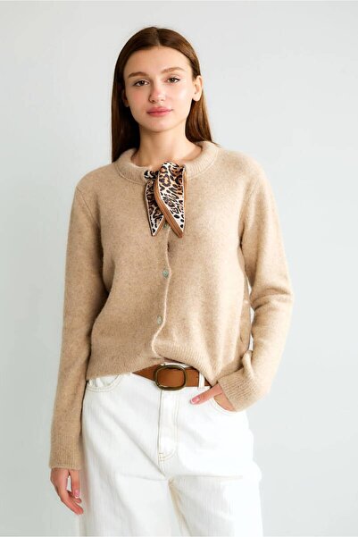 cemo Office Chic Buttoned Long Sleeve Knitwear Jacket