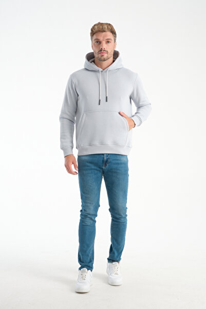 KAPHONE Men's Winter Kangaroo Pocket with Fleece Inside Unprinted