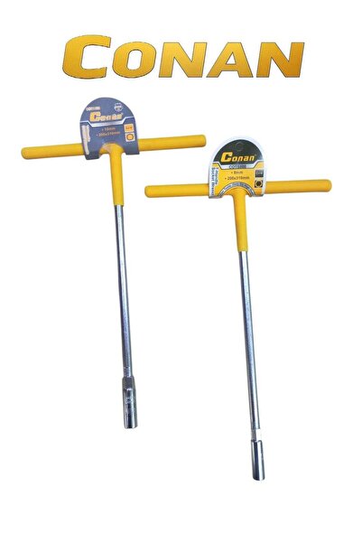 CONAN 2-Piece T-Handle Socket Wrench Set (8mm & 10mm) - Cr-V Steel, Non-Slip Handle