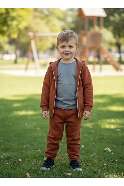 Ahsenimbebe Set de trening cu fermoar gros pentru băieți