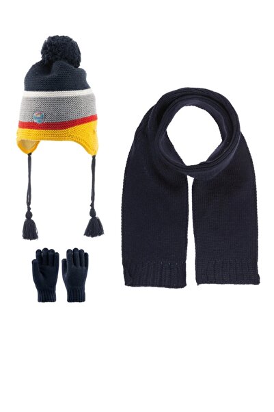 Kitti SCARF BEANIE GLOVES 3-PIECE SET 4-8 YEARS BOY WITH FLEECE INSIDE
