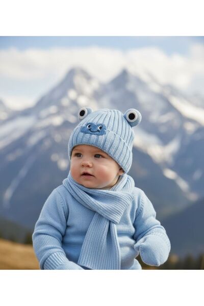 BATU GİYİM ERKEK BEBEK ATKI BERE ELDİVEN SETİ
