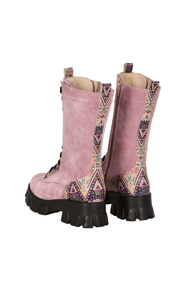 NOOSY Genuine Leather Pink Women's Boots